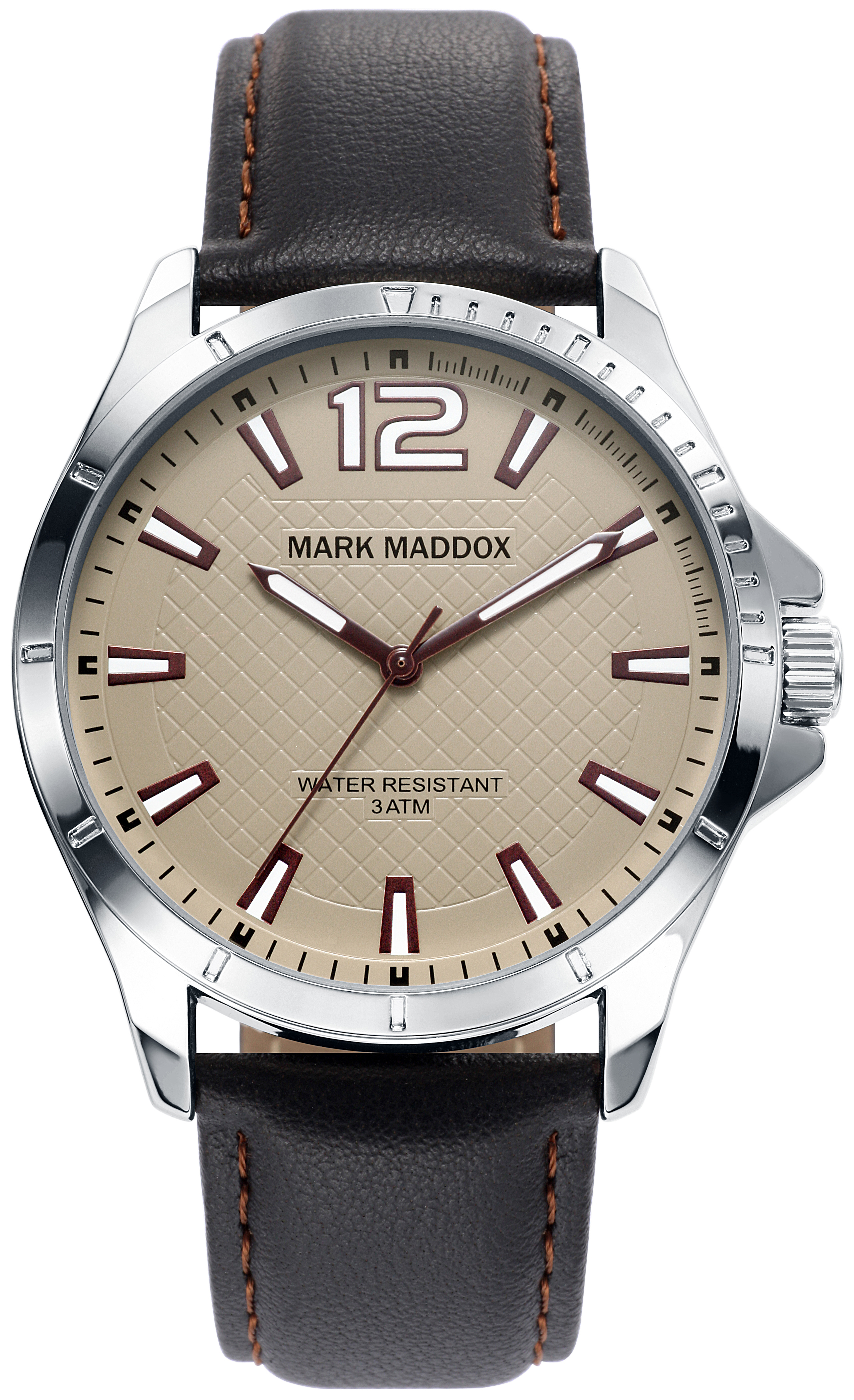 Mark Maddox Herreklokke HC6021-45 Classic Lær Ø41 mm