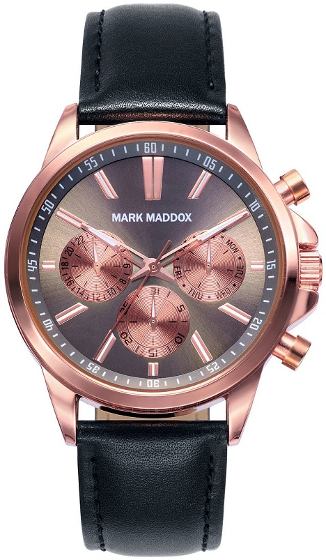 Mark Maddox Herreklokke HC7005-47 Classic Lær Ø42 mm