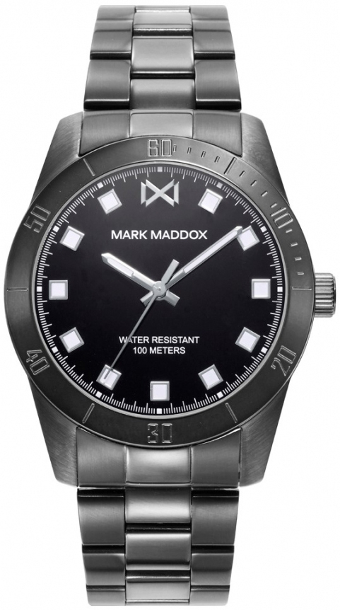 Mark Maddox Herreklokke HM0136-57 Mission Sort/Stål Ø42 mm