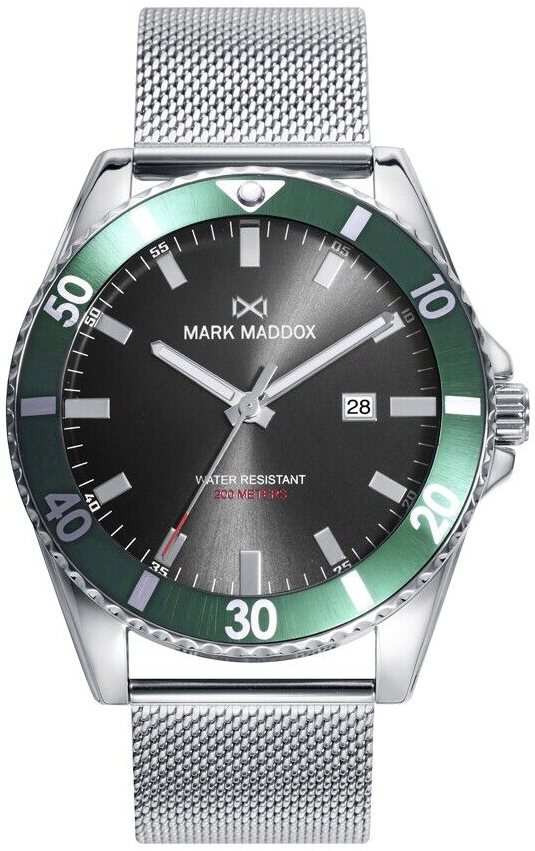Mark Maddox Herreklokke HM0139-57 Mission Sort/Stål Ø45 mm