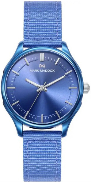 Mark Maddox MC1000-37 Classic Blå/Tekstil Ø34 mm