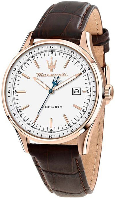 Maserati Herreklokke R8851124002 Sorpasso Hvit/Lær Ø42 mm