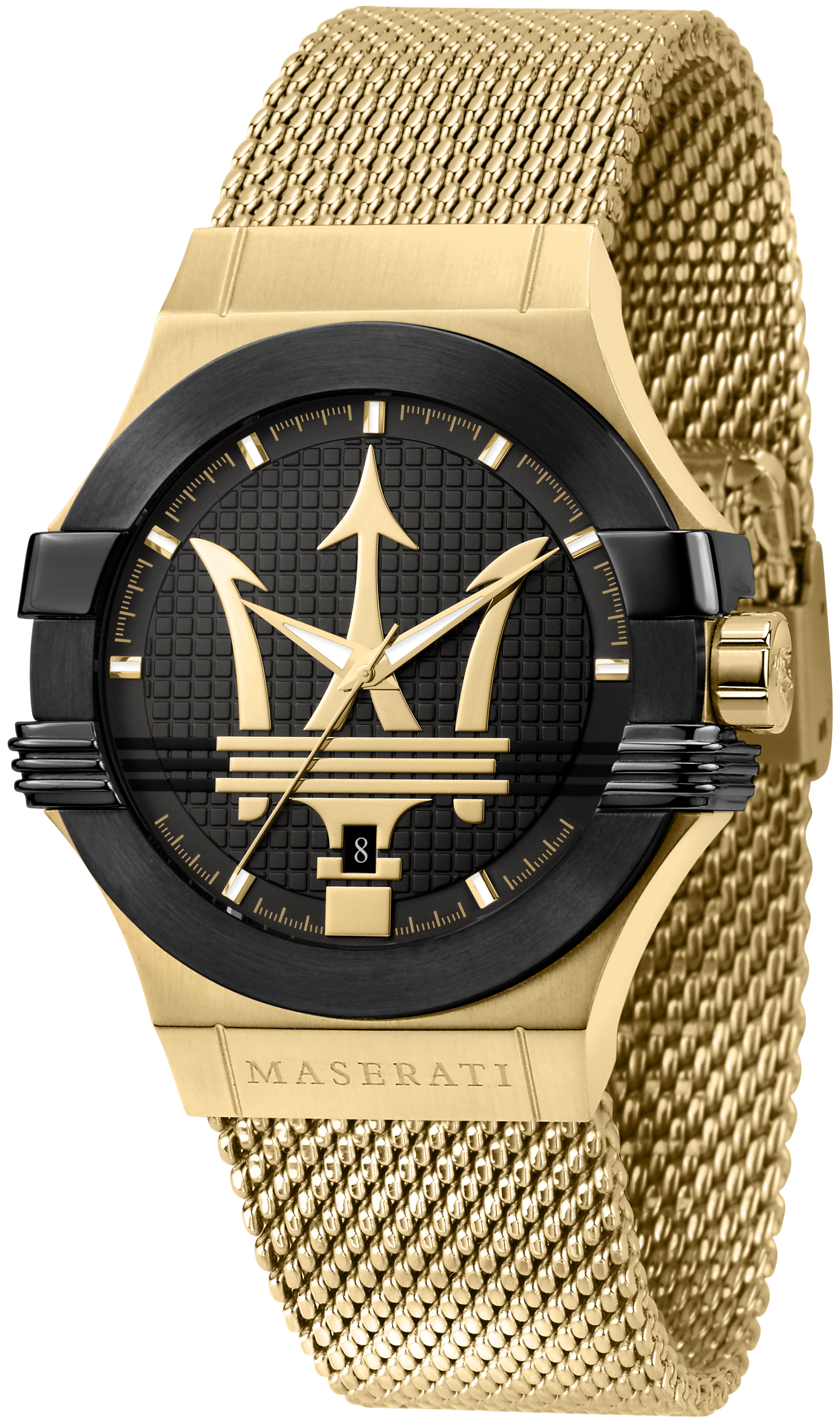 Maserati Herreklokke R8853108006 Potenza Sort/Gulltonet stål Ø42 mm