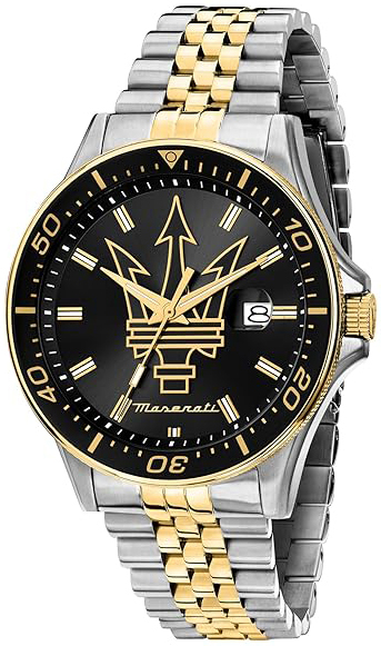 Maserati Herreklokke R8853140009 Sfida Sort/Gulltonet stål Ø44 mm