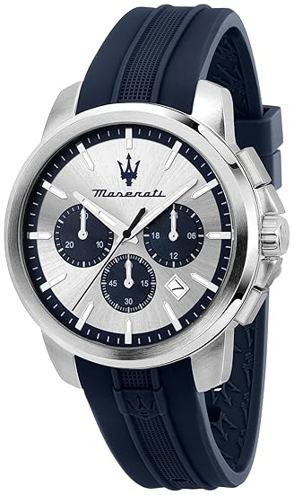 Maserati Herreklokke R8871621042 Successo Sølvfarget/Gummi Ø42 mm