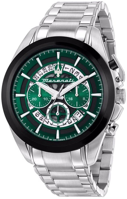 Maserati Herreklokke R8873612060 Traguardo Grønn/Stål Ø45 mm
