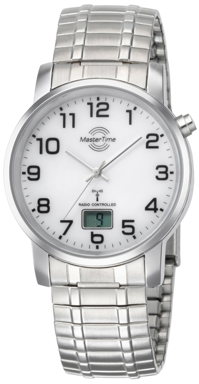 Master Time Herreklokke MTGA-10306-12M Funk Basic Hvit/Stål Ø41 mm