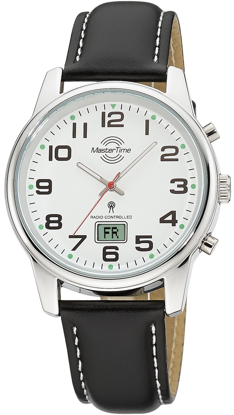 Master Time Herreklokke MTGA-10814-12L Classic Hvit/Lær Ø41 mm