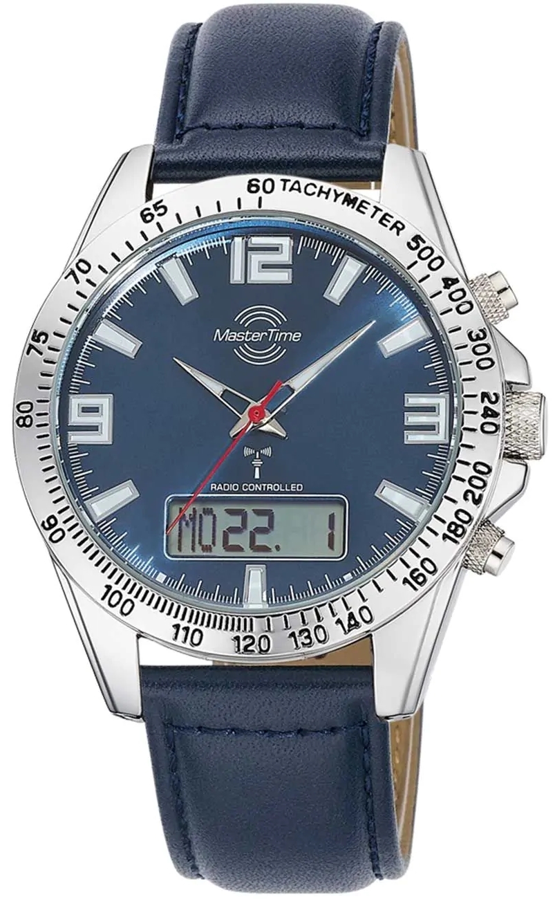 Master Time Herreklokke MTGA-10876-32L Classic Blå/Lær Ø42 mm
