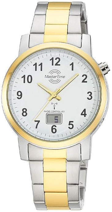 Master Time Herreklokke MTGA-10956-12M Funk Basic Hvit/Gulltonet