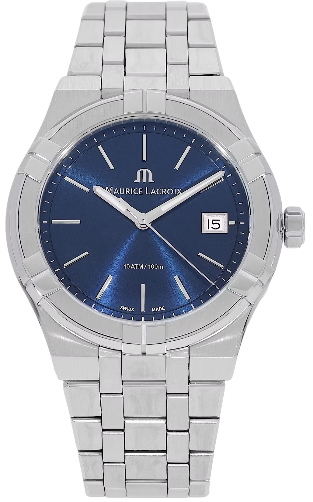 Maurice Lacroix Herreklokke AI1108-SS002-430-1 Aikon Blå/Stål Ø40