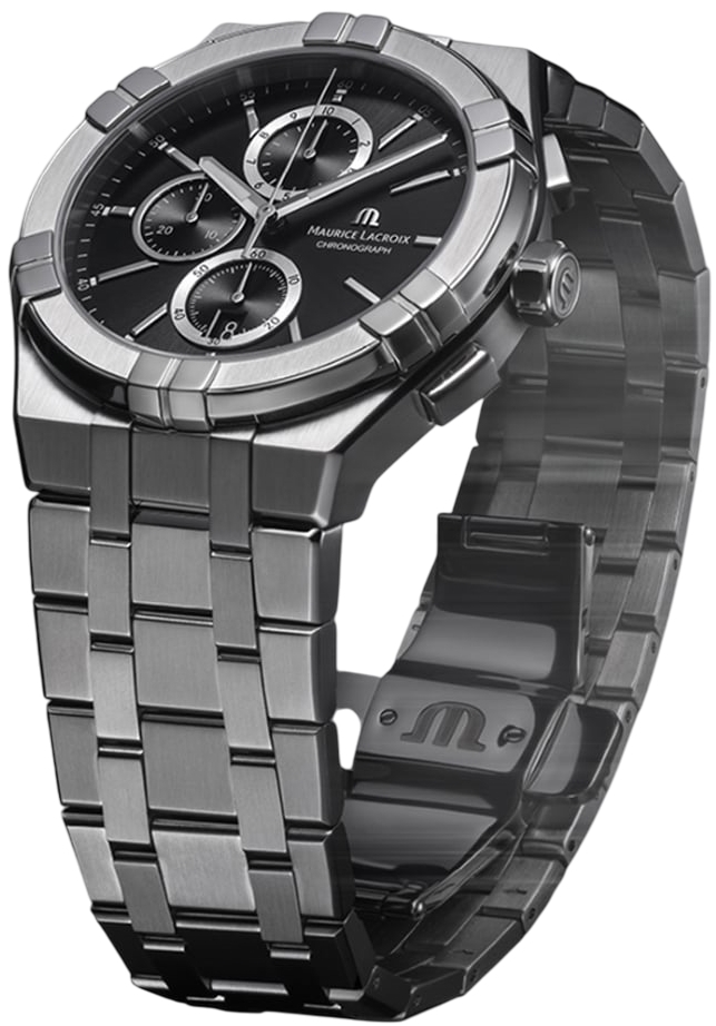 Maurice Lacroix Herreklokke AI1118-SS002-330-1 Aikon Sort/Stål Ø42
