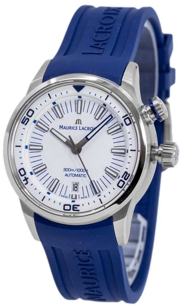 Maurice Lacroix Herreklokke PT6248-SS00L-130-4 Pontos Hvit/Lær Ø42