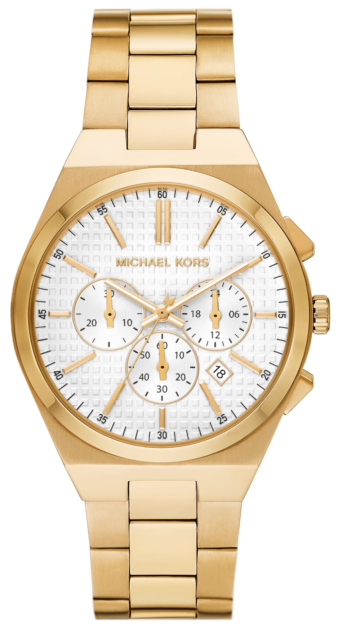 Michael Kors Herreklokke MK9120 Lennox Hvit/Gulltonet stål Ø41 mm