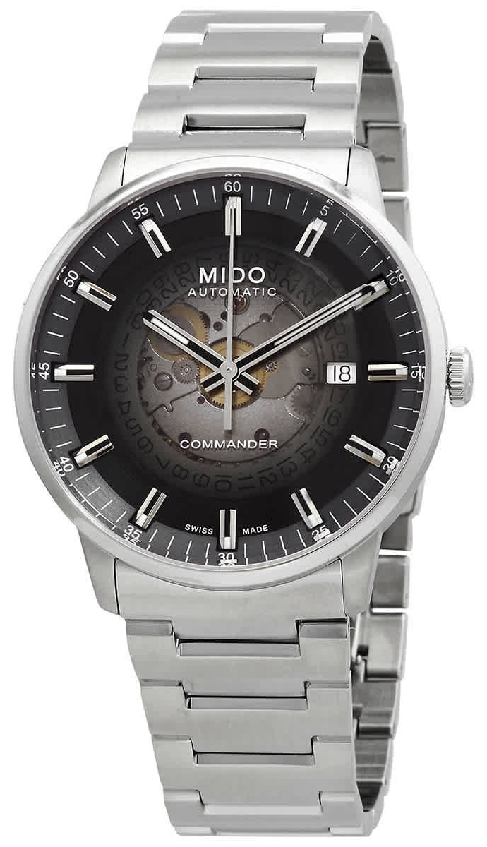 Mido Herreklokke M021.407.11.411.00 Commander Sort/Stål Ø40 mm