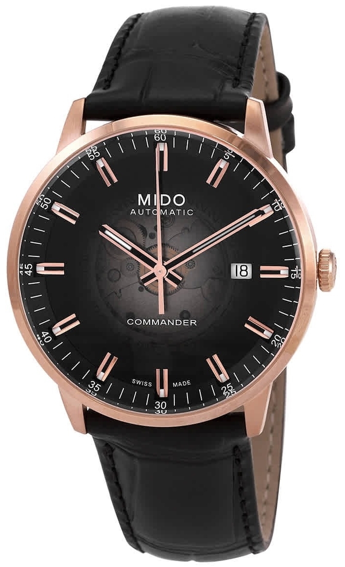 Mido Herreklokke M021.407.36.411.00 Commander Sort/Lær Ø40 mm