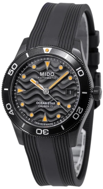 Mido M026.907.37.051.00 Ocean Star Sort/Gummi Ø39 mm
