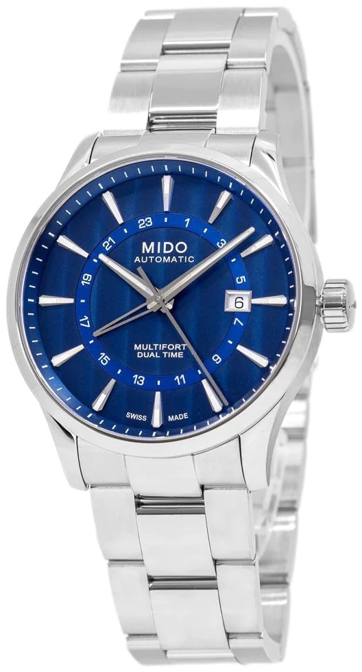 Mido Herreklokke M038.429.11.041.00 Multifort Blå/Stål Ø42 mm