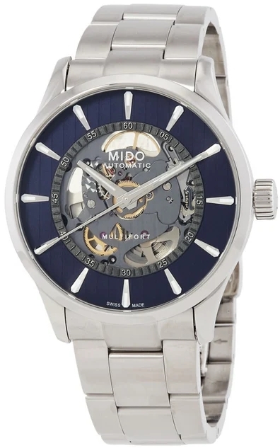 Mido Herreklokke M038.436.11.041.00 Multifort Blå/Stål Ø42 mm