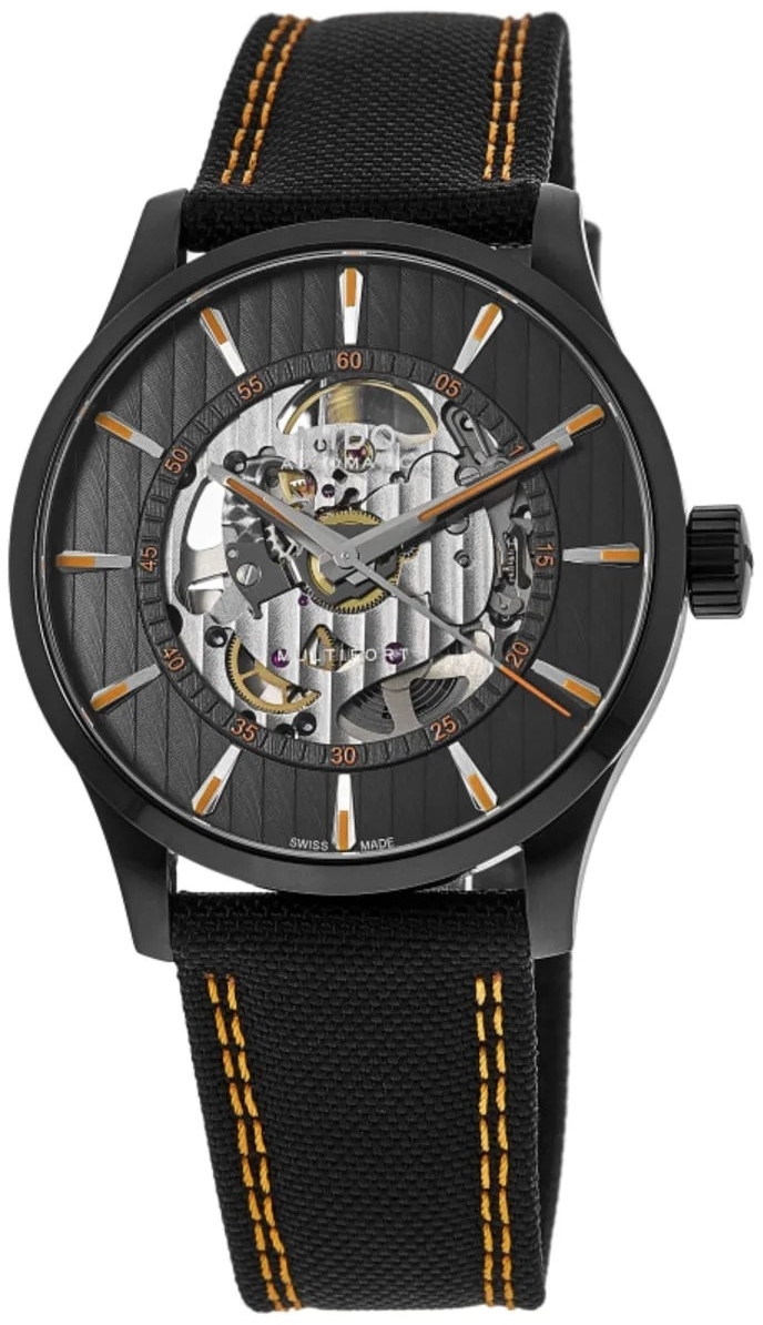 Mido Herreklokke M038.436.37.051.00 Multifort Grå/Lær Ø42 mm