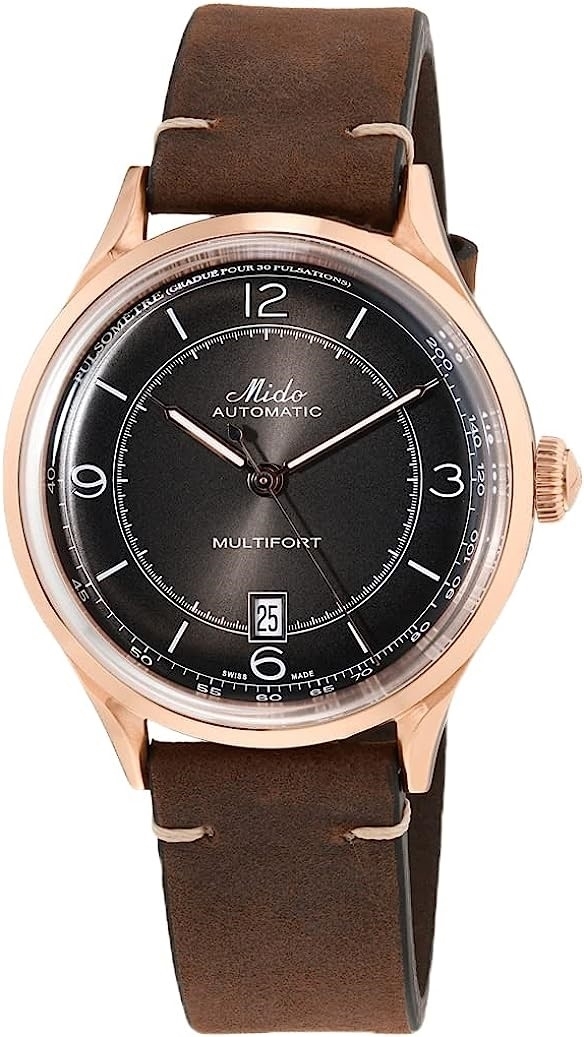 Mido Herreklokke M040.407.36.060.00 Multifort Grå/Lær Ø40 mm