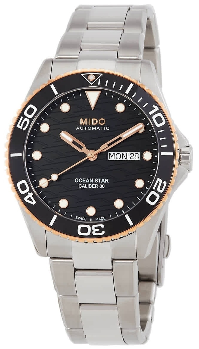 Mido Herreklokke M042.430.21.051.00 Ocean Star Sort/Stål Ø42.5 mm
