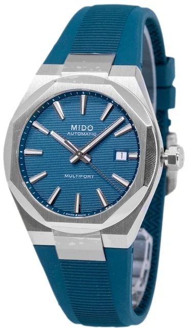 Mido Herreklokke M055.507.17.091.00 Multifort Grønn/Gummi Ø40 mm