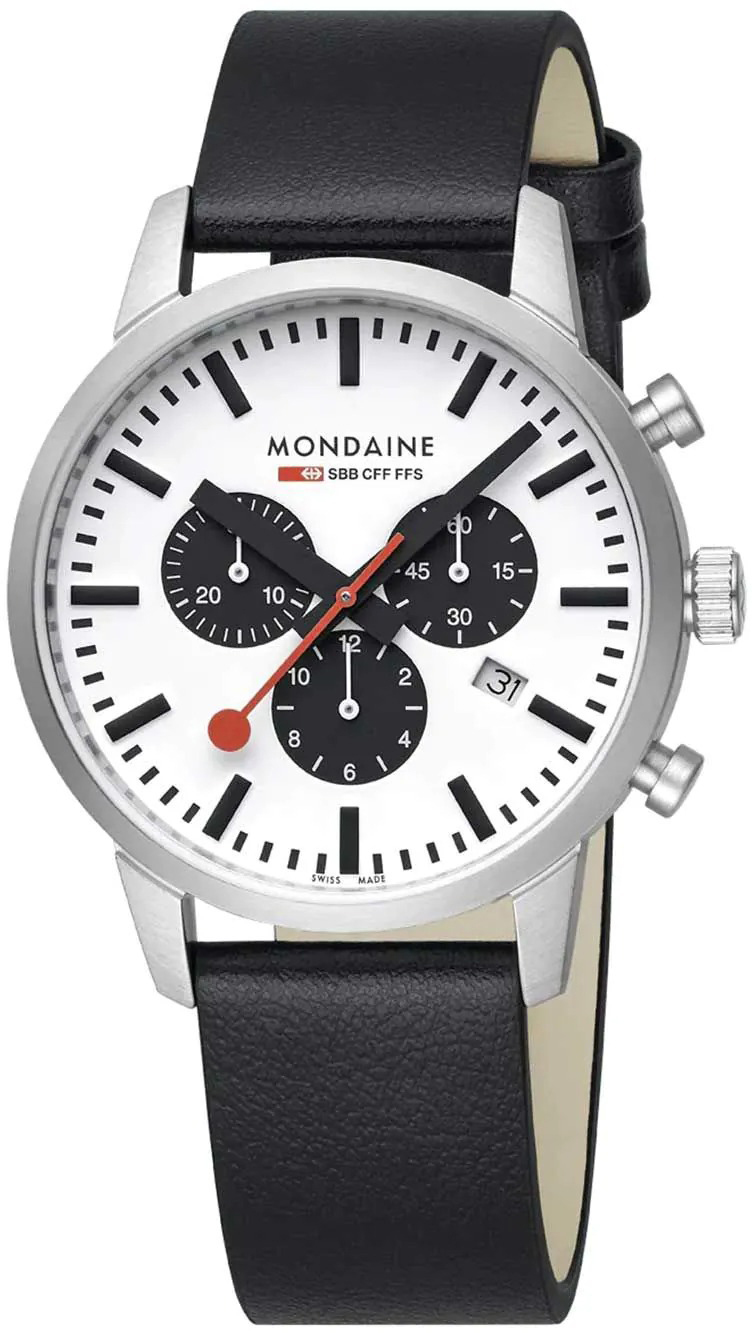 Mondaine Herreklokke MSD.41410.LBV Neo Hvit/Lær Ø41 mm