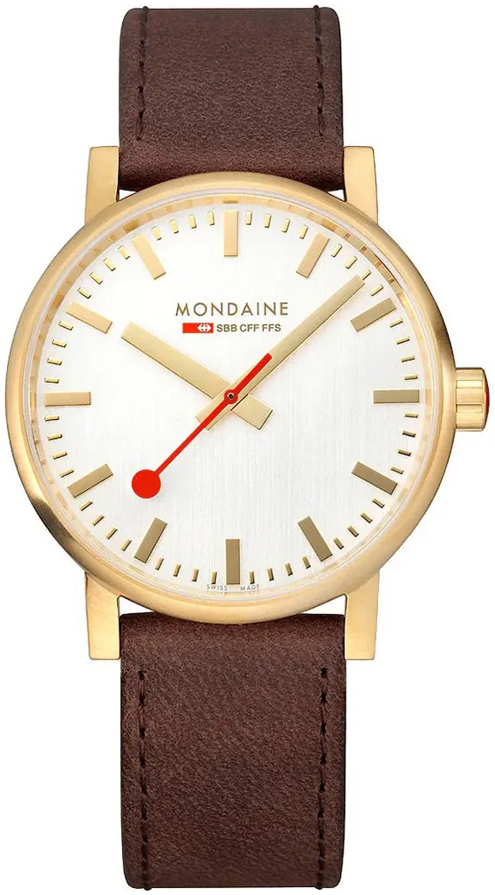 Mondaine MSE.40112.LG Evo2 Hvit/Lær Ø40 mm