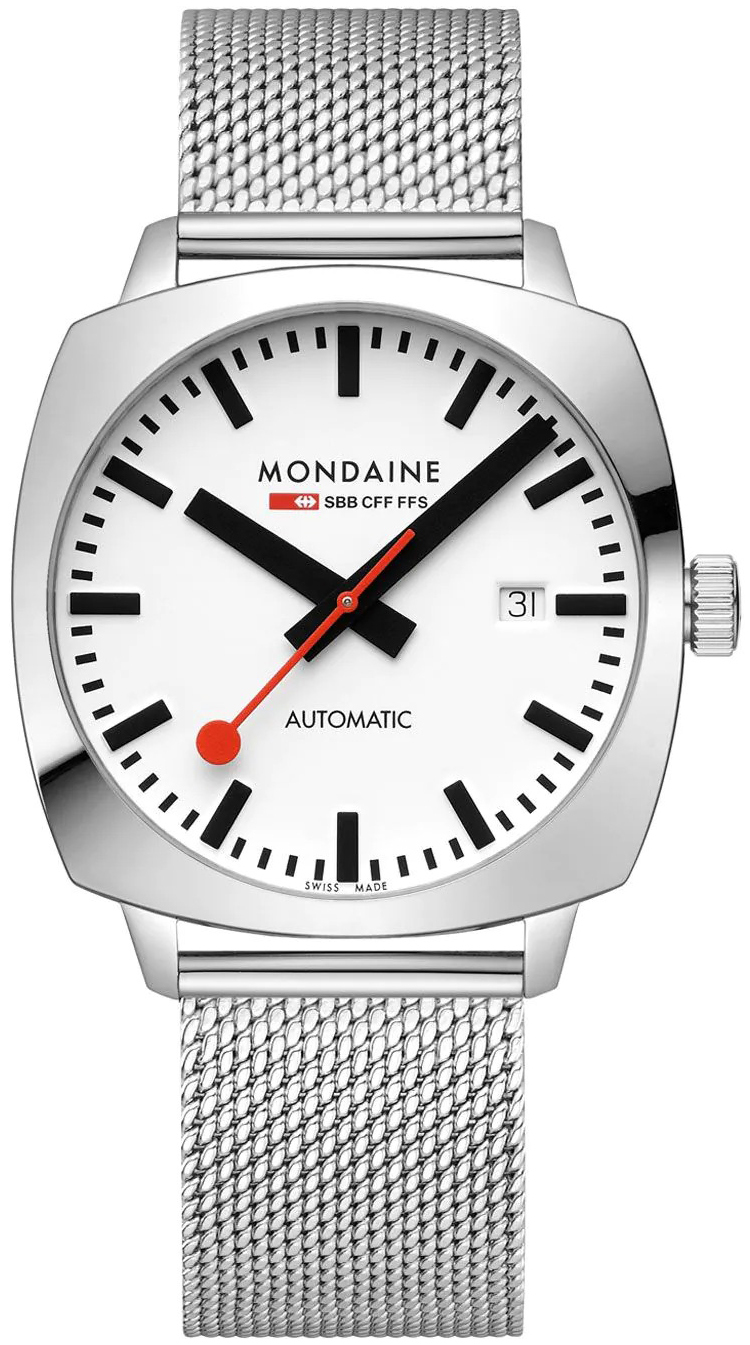 Mondaine MSL.3961B.SM Cushion Hvit/Stål