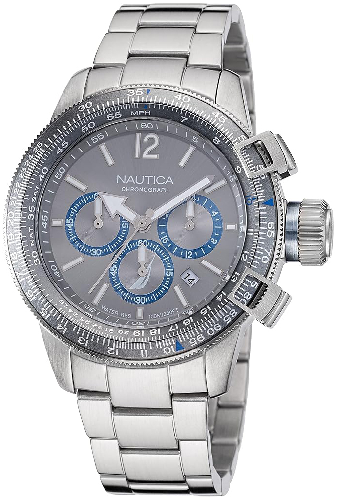 Nautica Herreklokke NAPBFF103 Pacific Beach Grå/Stål Ø46 mm