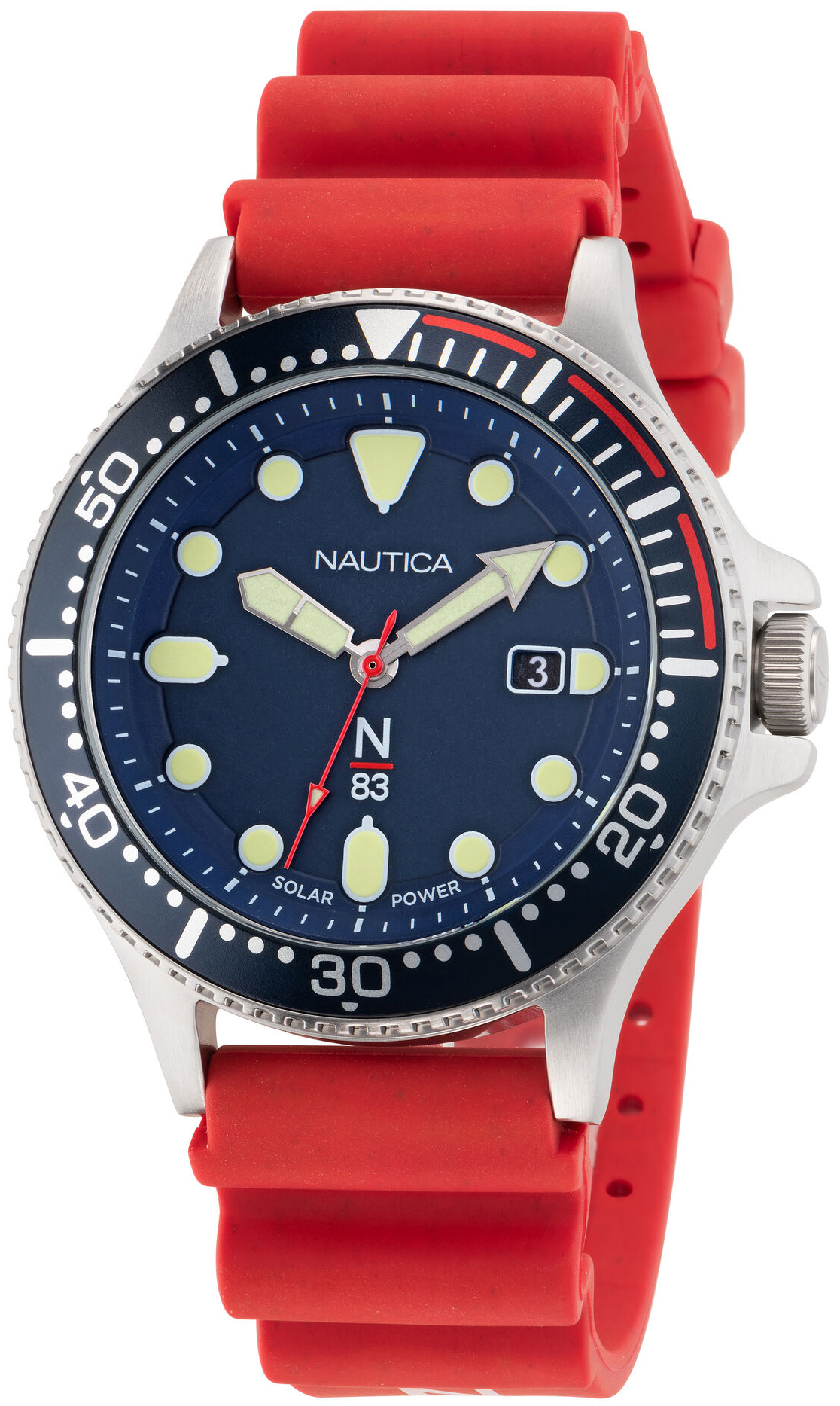 Nautica Herreklokke NAPCBS301 N83 Blå/Gummi Ø43 mm