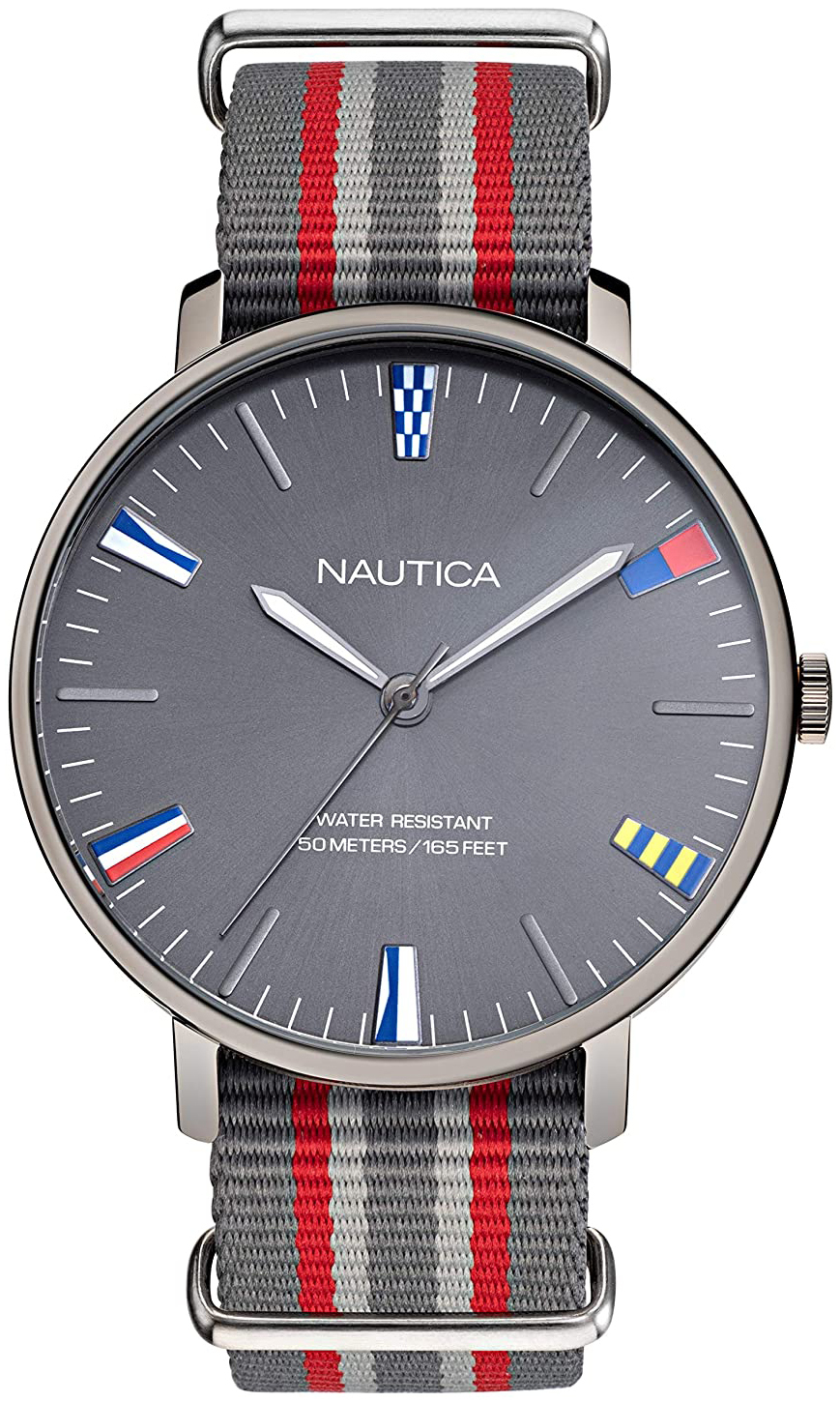 Nautica Herreklokke NAPCRF906 Grå/Tekstil Ø43 mm