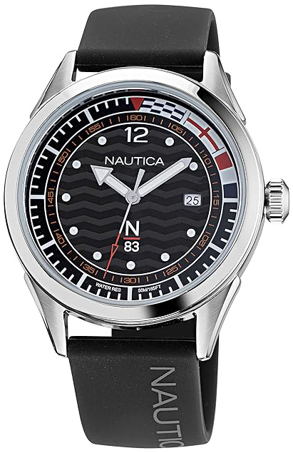 Nautica Herreklokke NAPHBF013 N83 Sort/Gummi Ø40 mm