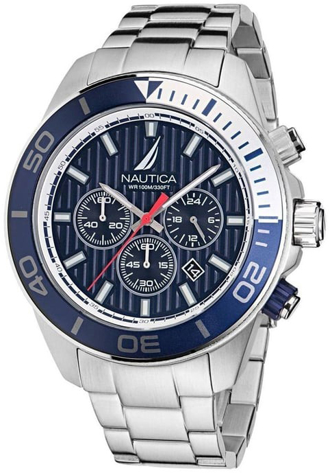 Nautica Herreklokke NAPNOF303 One Blå/Stål Ø48 mm