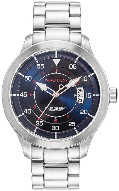 Nautica Herreklokke NAPPLP906 Point Loma Blå/Stål Ø44 mm
