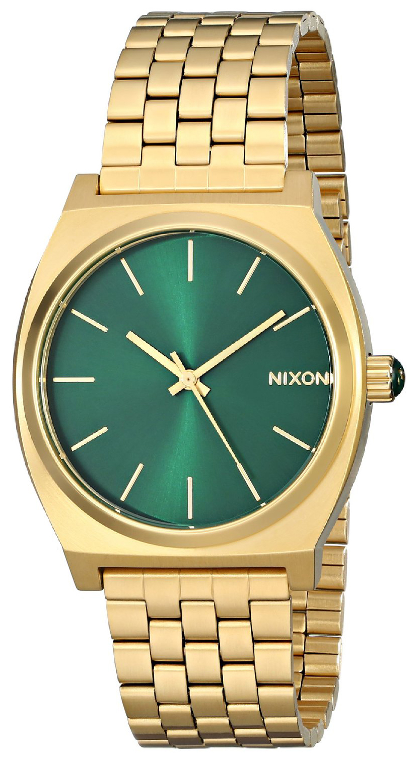 Nixon Herreklokke A0451919-00 The Time Teller Grønn/Gulltonet stål