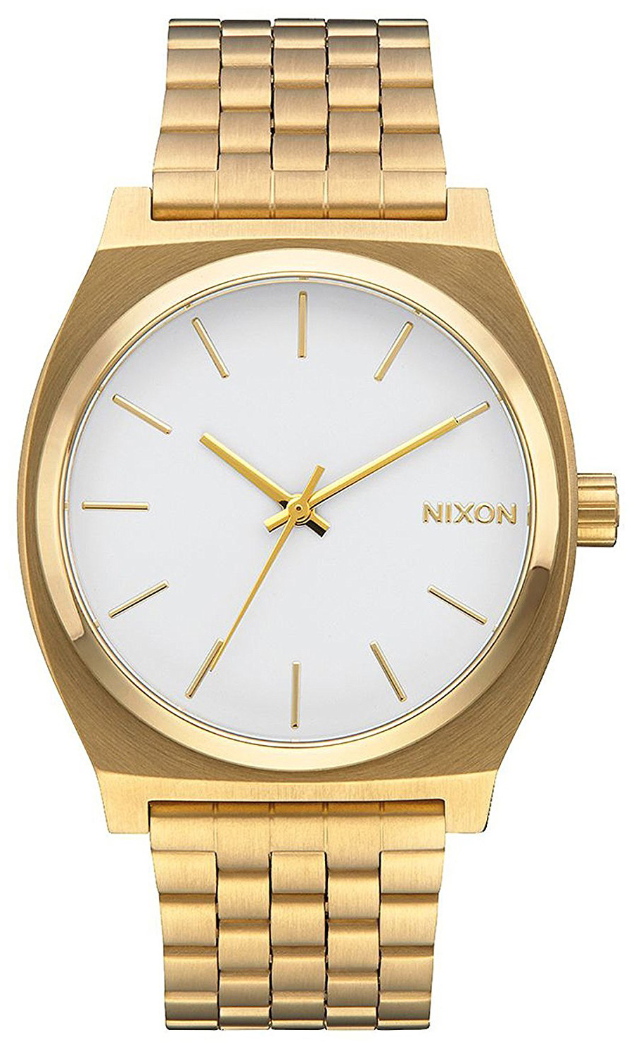 Nixon The Time Teller A045508-00 Hvit/Gulltonet stål Ø37 mm