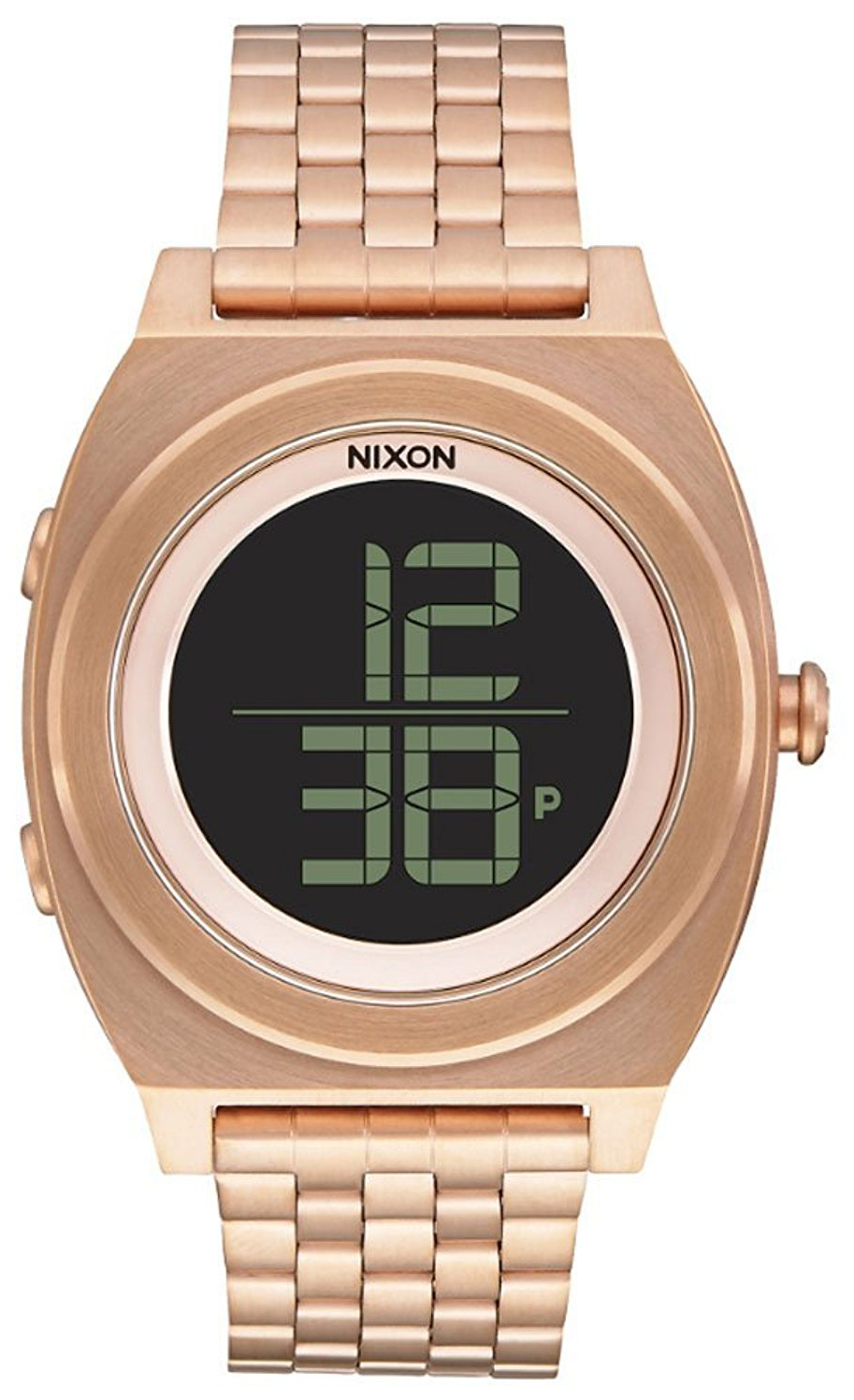 Nixon The Time Teller Herreklokke A948897-00 LCD/Rose-gulltonet stål - Nixon