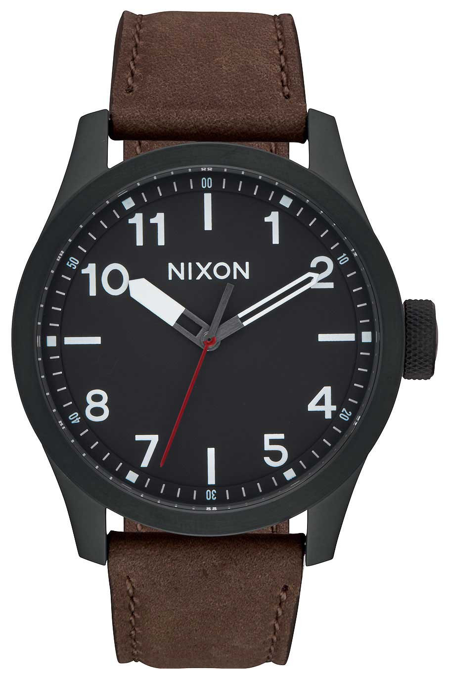 Nixon 99999 Herreklokke A9751032-00 Sort/Lær Ø43 mm - Nixon