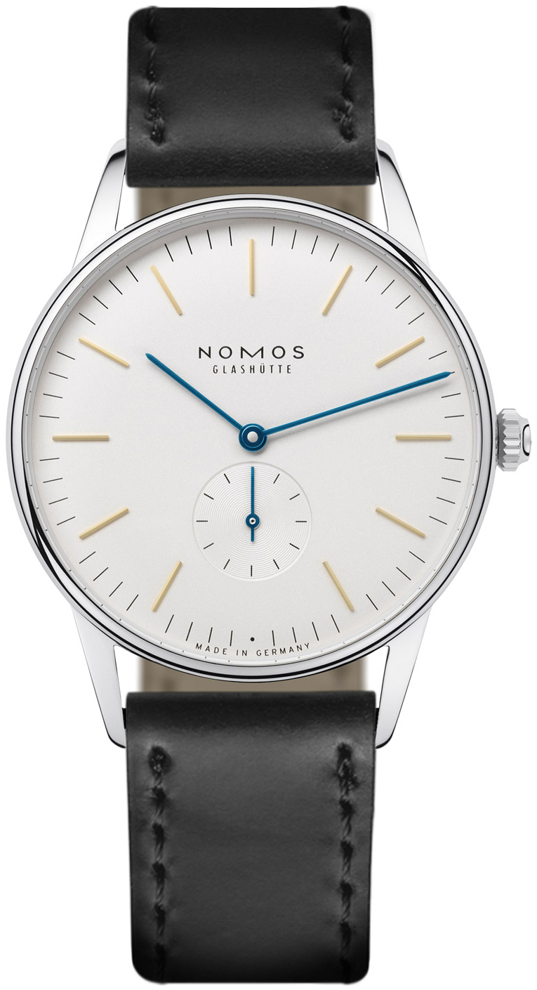 Nomos Glashütte N-387 Orion Sølvfarget/Lær Ø38 mm