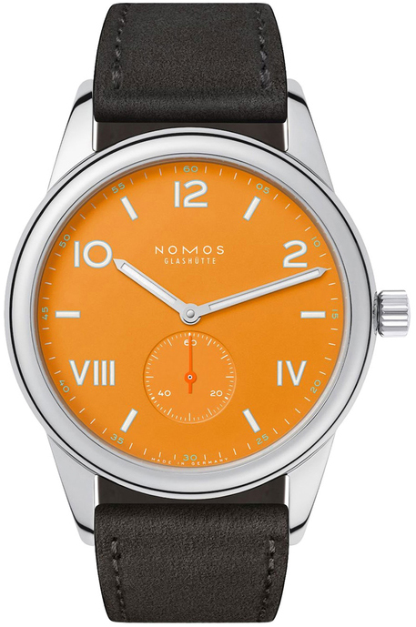 Nomos Glashütte N-729 Club Orange/Lær Ø38.5 mm
