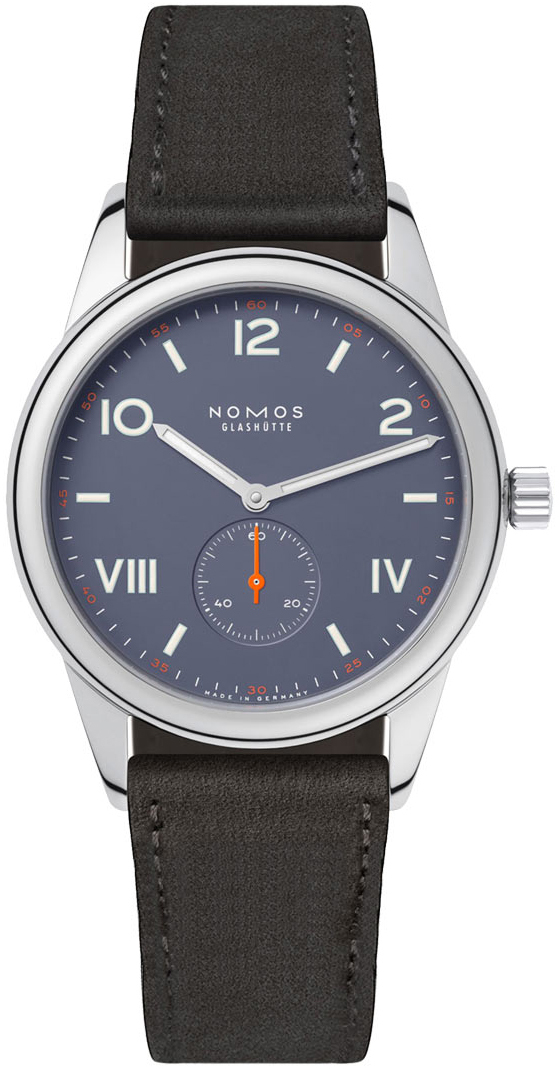 Nomos Glashütte N-730 Club Blå/Lær Ø38.5 mm