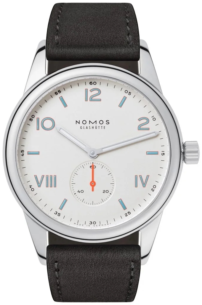 Nomos Glashütte Herreklokke N-737 Club Campus Hvit/Lær Ø38.5 mm