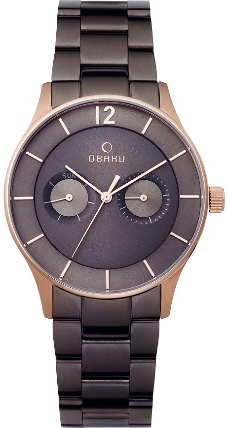 Obaku Herreklokke V192GMVJSJ Luft Brun/Stål Ø39 mm