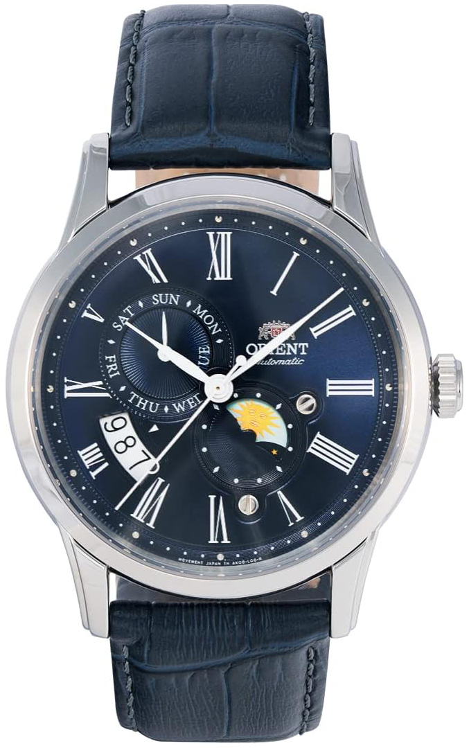 Orient Herreklokke RA-AK0011D30B Classic Blå/Lær Ø42 mm
