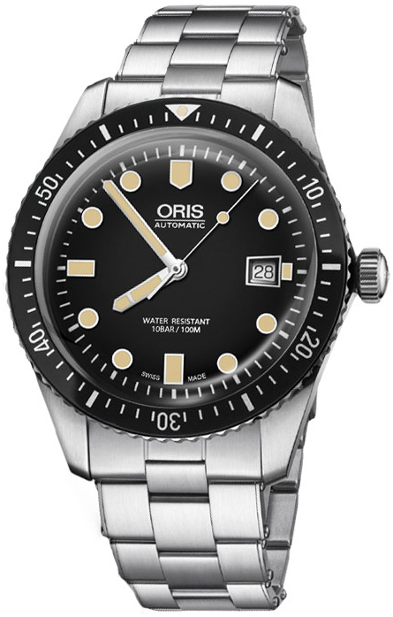 Oris Diving Herreklokke 01 733 7720 4054-07 8 21 18 Sort/Stål Ø42 mm