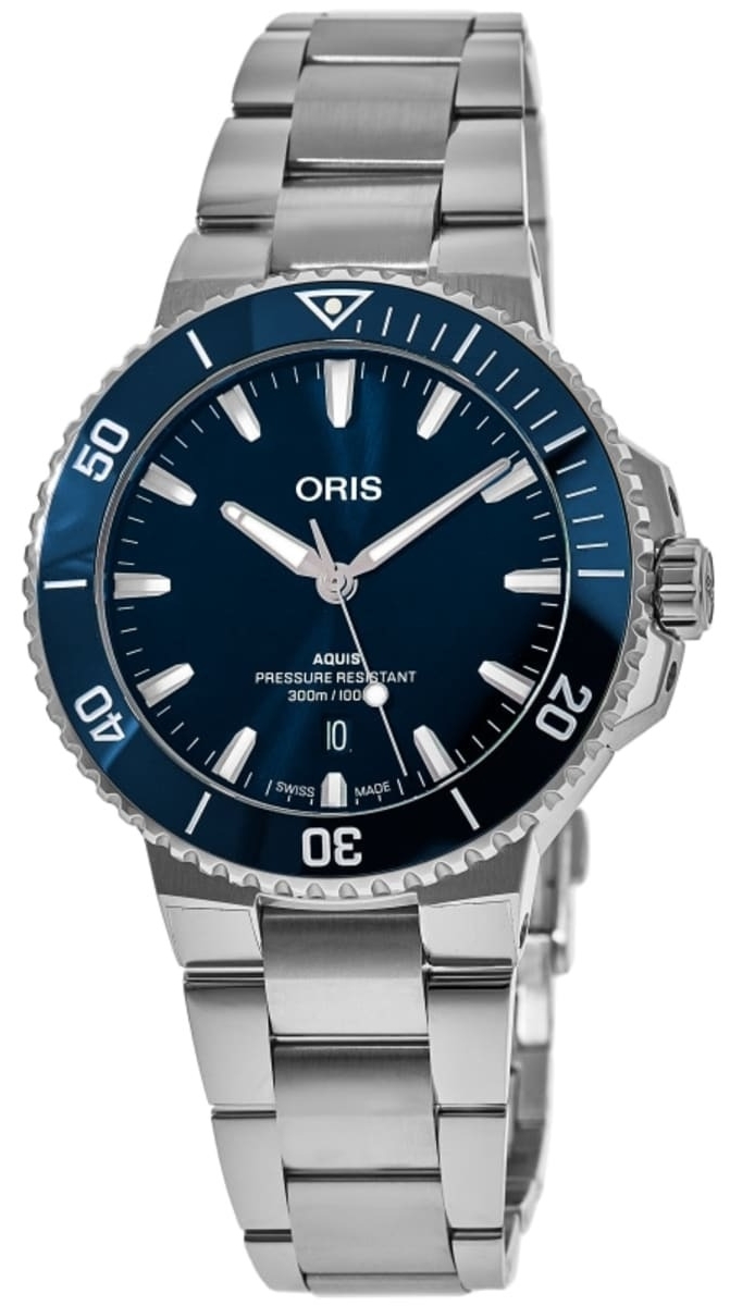 Oris Herreklokke 01 733 7789 4135-07 8 23 04PEB Aquis Blå/Stål