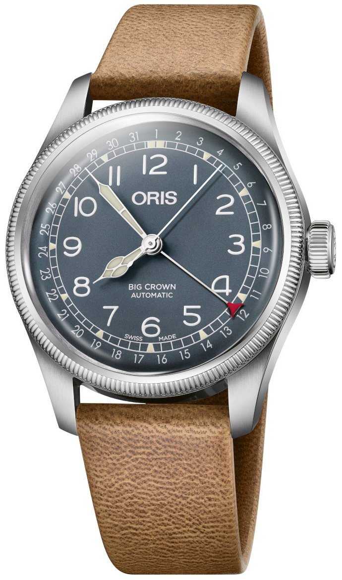 Oris Herreklokke 01 754 7785 4065-07 6 20 10 Big Crown Blå/Lær Ø40