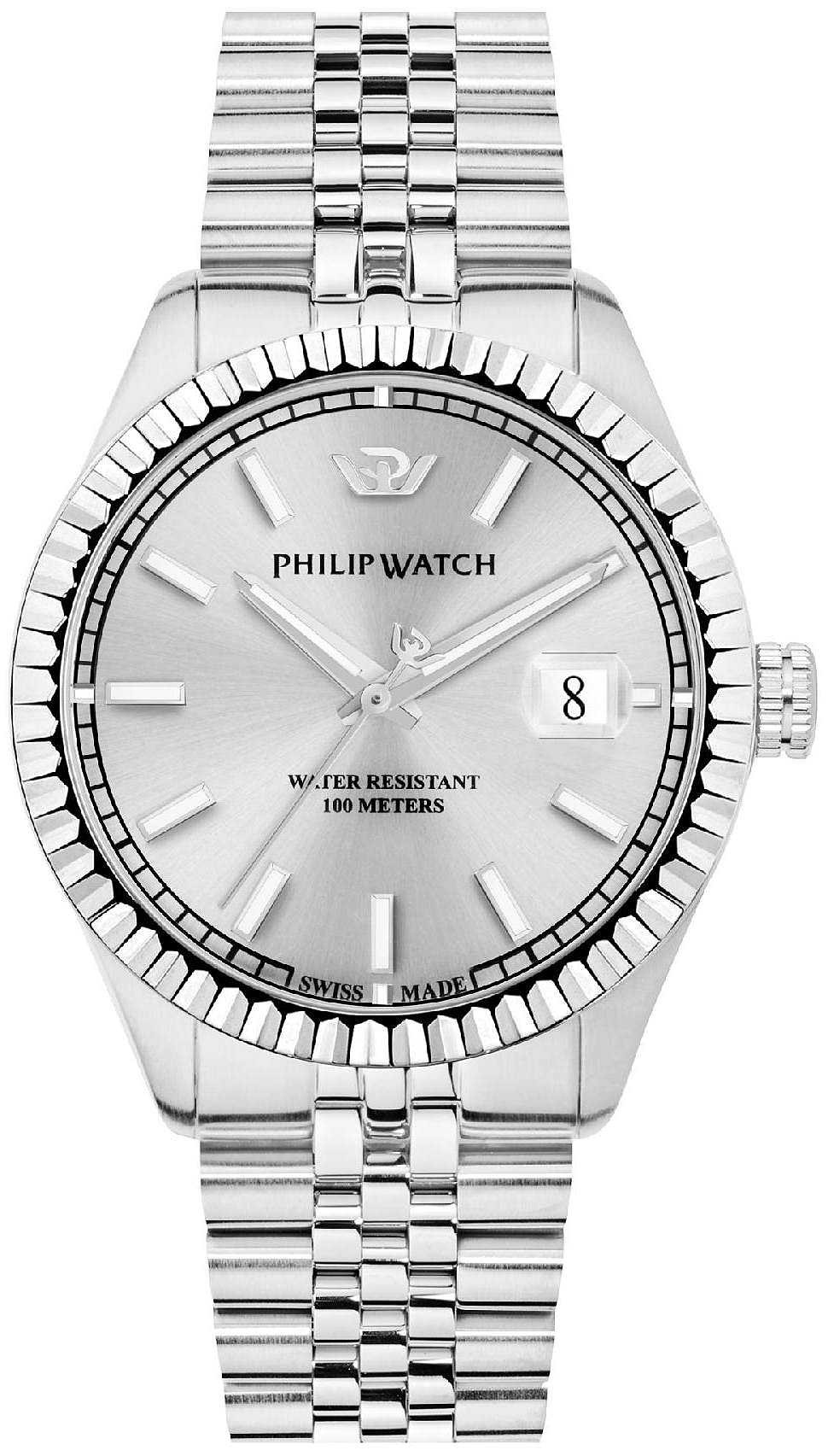 Philip Watch Herreklokke R8223597028 Caribe Sølvfarget/Stål Ø41 mm